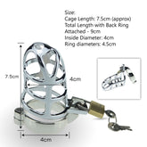 Men's Cold Steel Chastity Device for Bondage and BDSM Play at ItspleaZure